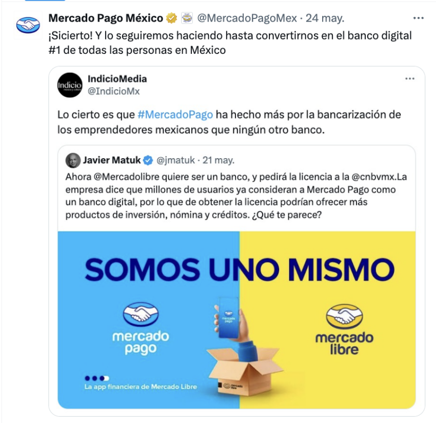 Mercado Pago confirmó que busca convertirse en banco en México. 